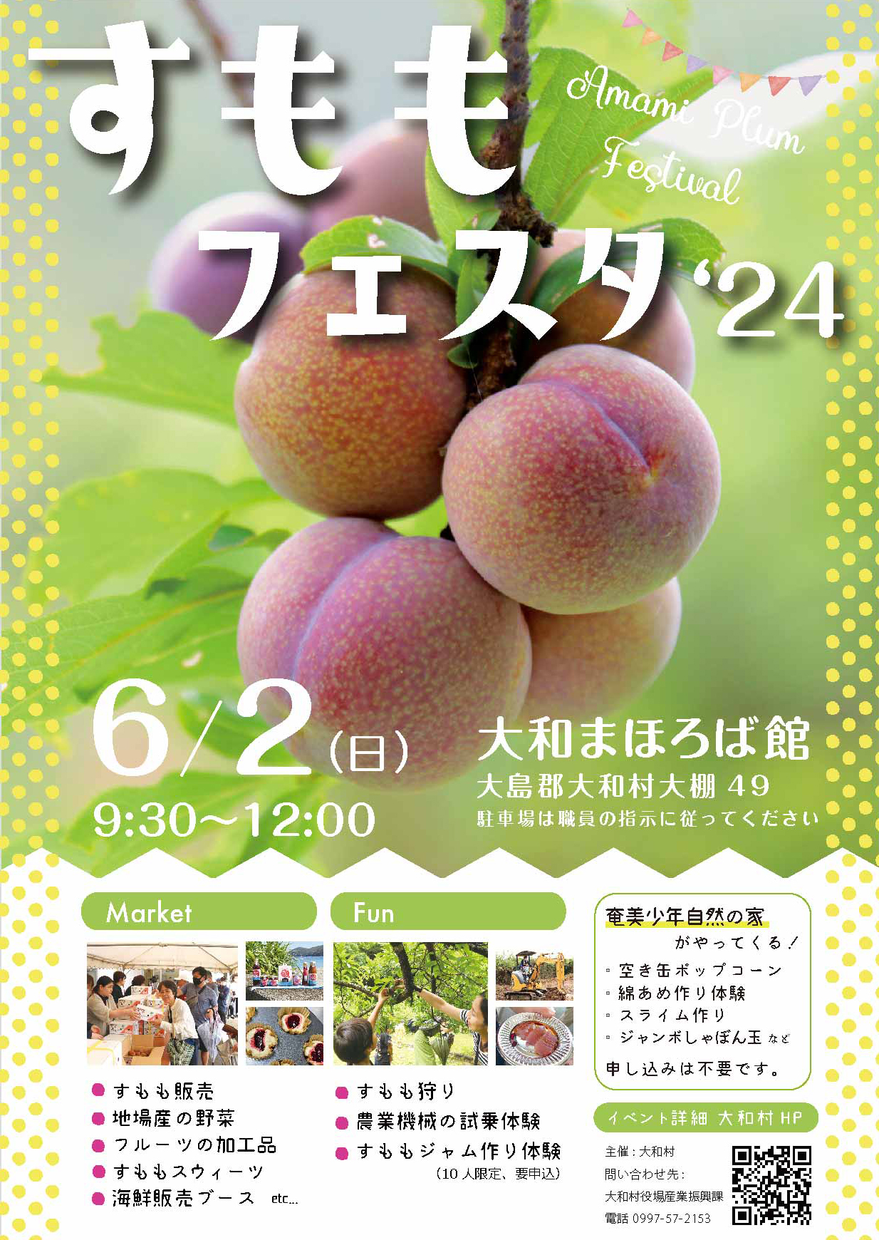 6/2 すももフェスタ2024開催！ - 奄美大島 まるごと大和村 | 奄美大島